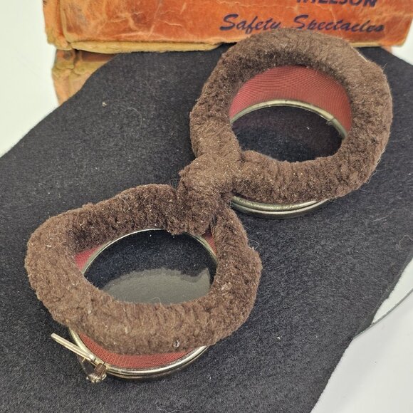 Willson D81 Safety Goggles Glasses With Box NOS Steampunk Motorcycle - Picture 9 of 16